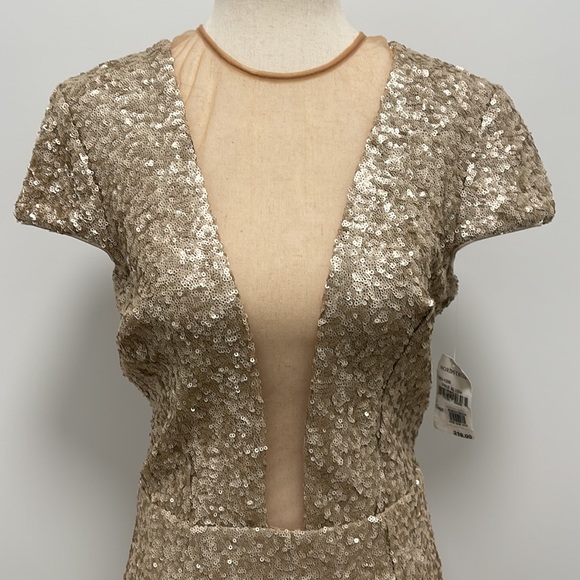 Dress The Population Sequined Dress, Pale Blush, Large - Picture 2 of 14